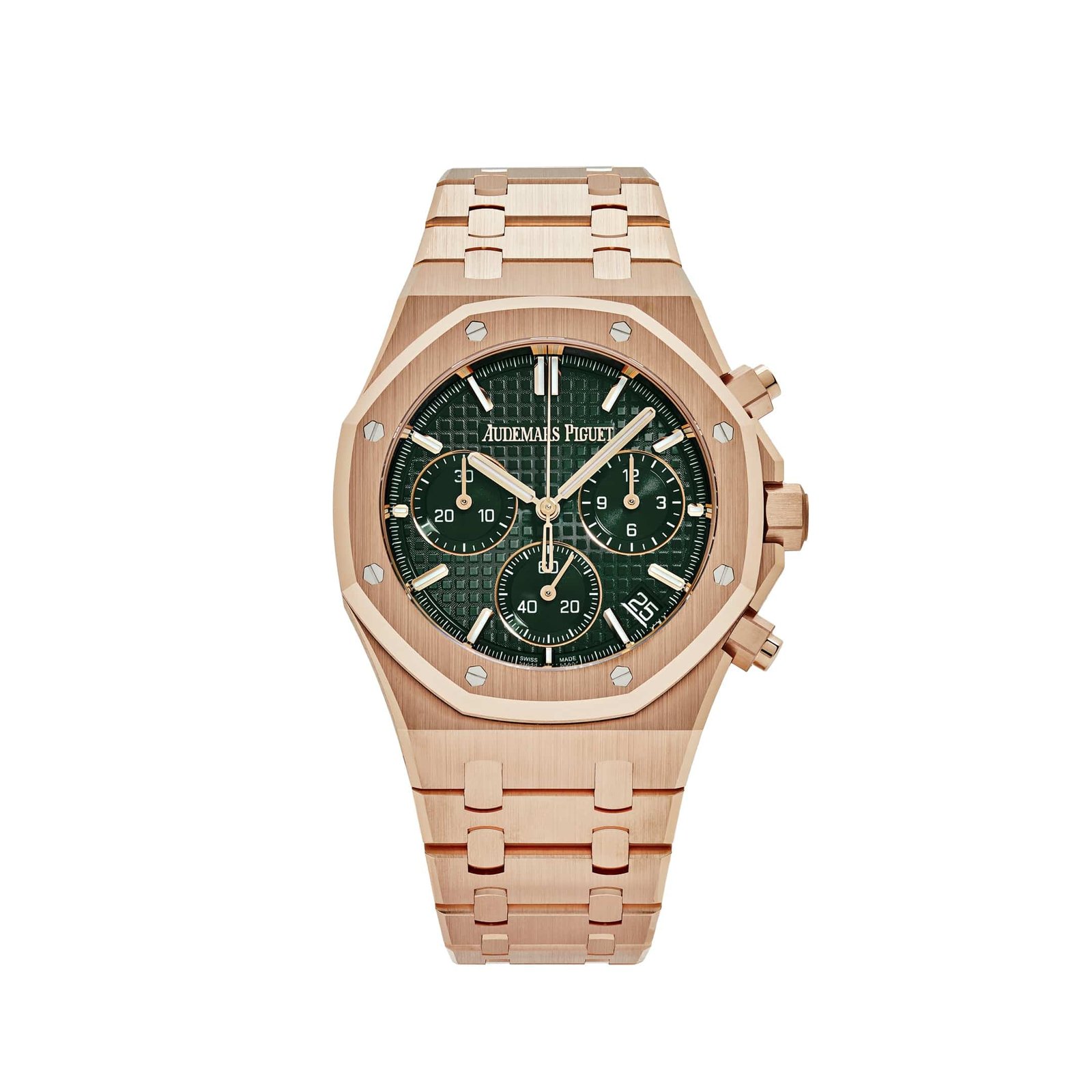 Audemars P1g*et Royal Oak 26240OR.OO.1320OR.04 Chronograph ’50th Anniversary’ Rose Gold Khaki Green Dial