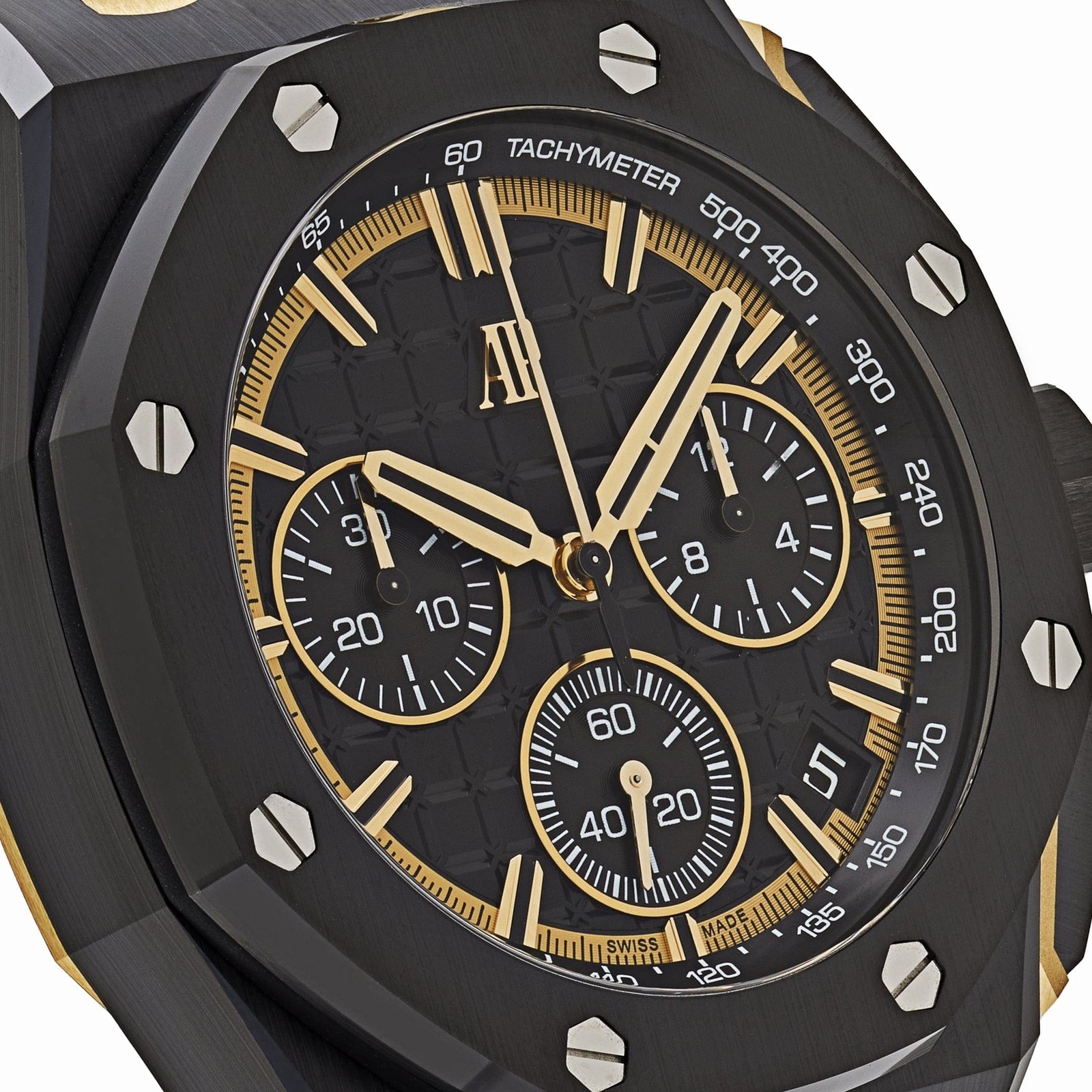 Audemars P1g*et Royal Oak Offshore 26420CE.OO.A127CR.01 Chronograph Black Ceramic Yellow Gold Black Dial