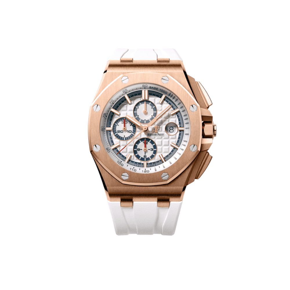Audemars P1g*et Royal Oak Offshore 26408OR.OO.A010CA.01.99 Chronograph Rose Gold White Dial