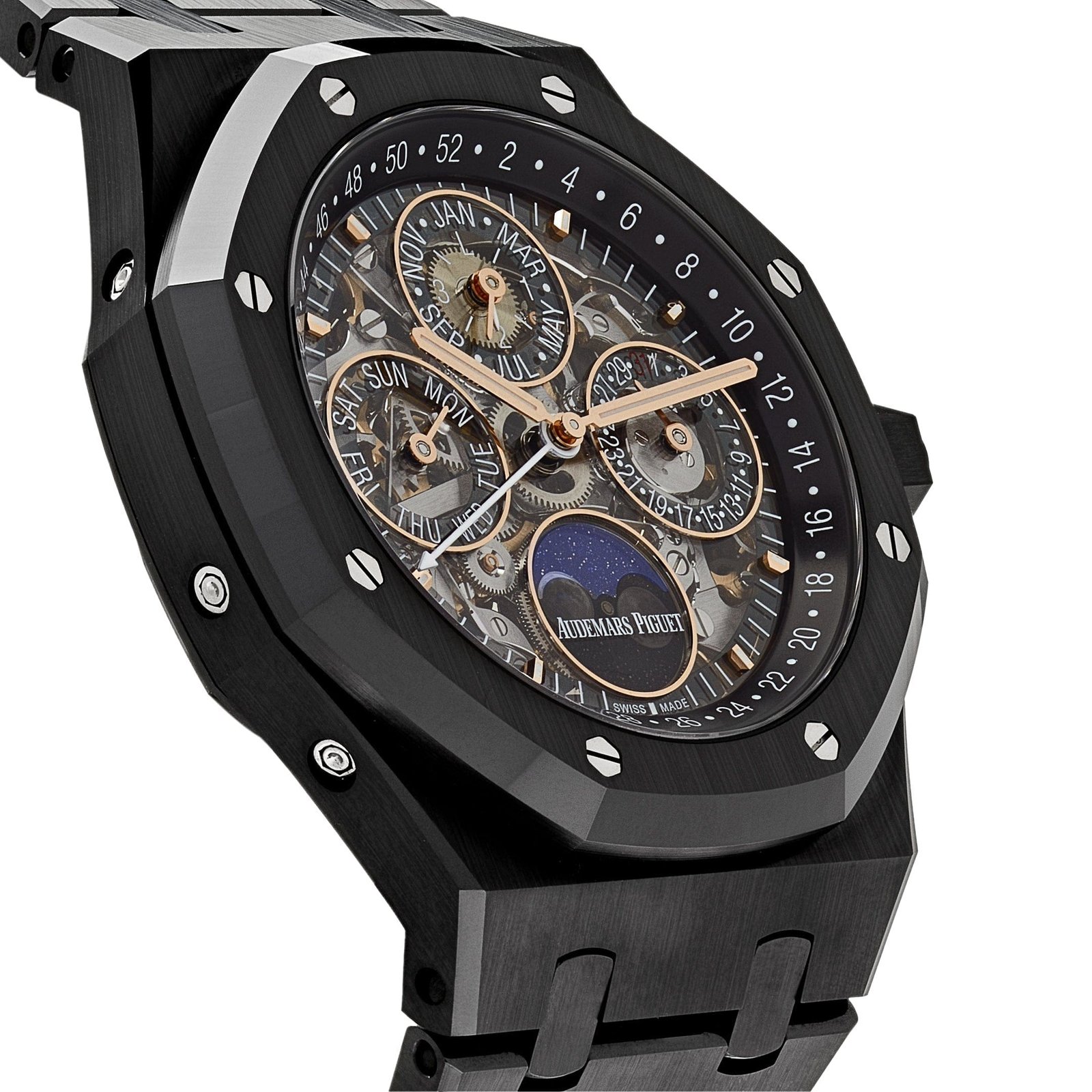 Audemars P1g*et Royal Oak Perpetual Calendar 26585CE.OO.1225CE.01 Black Ceramic Openworked