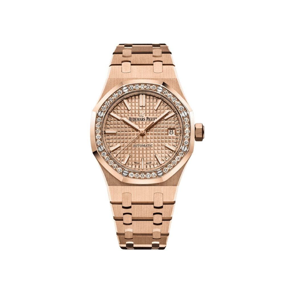 Audemars P1g*et Royal Oak Selfwinding 15451OR.ZZ.1256OR.03 ‘Ladies’ Rose Gold D1am0nd Bezel