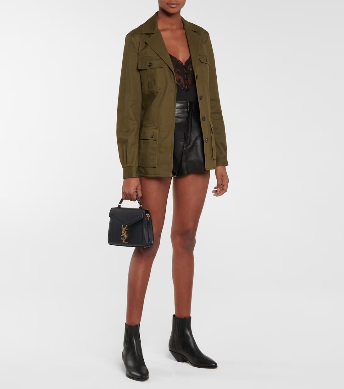 Sa1nt Lau*nt Cassandra Mini leather shoulder bag