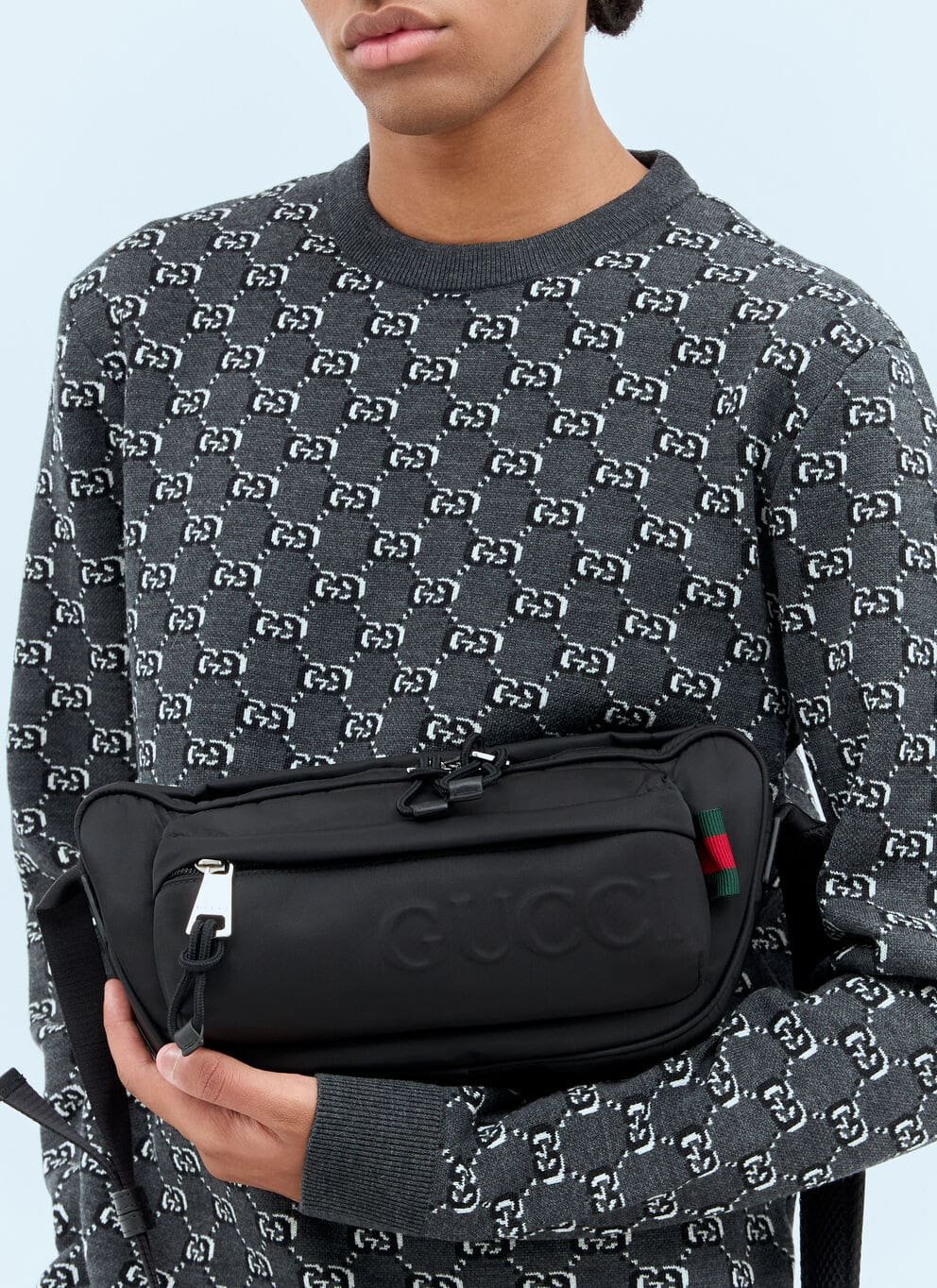 Gvc*1 Embossed Logo Small Crossbody Bag