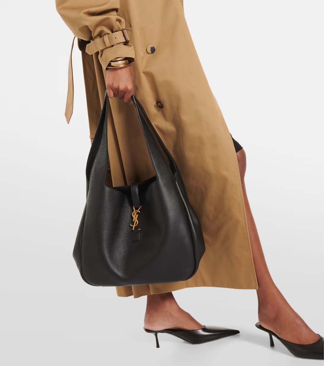 Sa1nt Lau*nt Le 5 À 7 Bea textured-leather tote