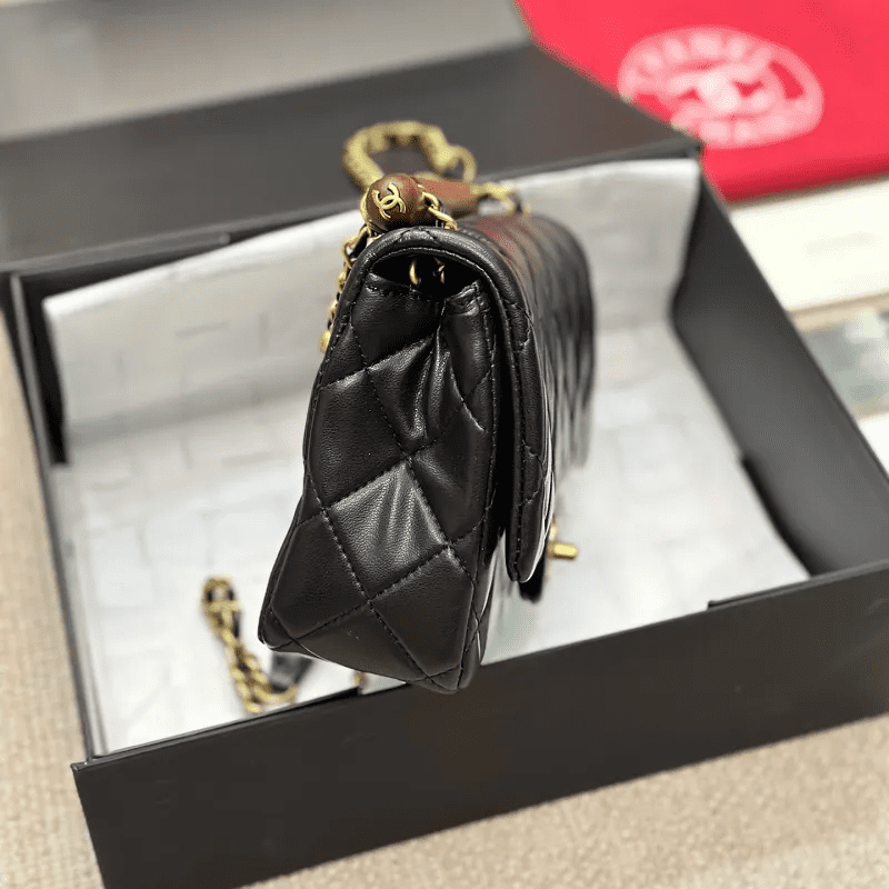 Ch**el SMALL FLAP BAG WITH TOP HANDLE