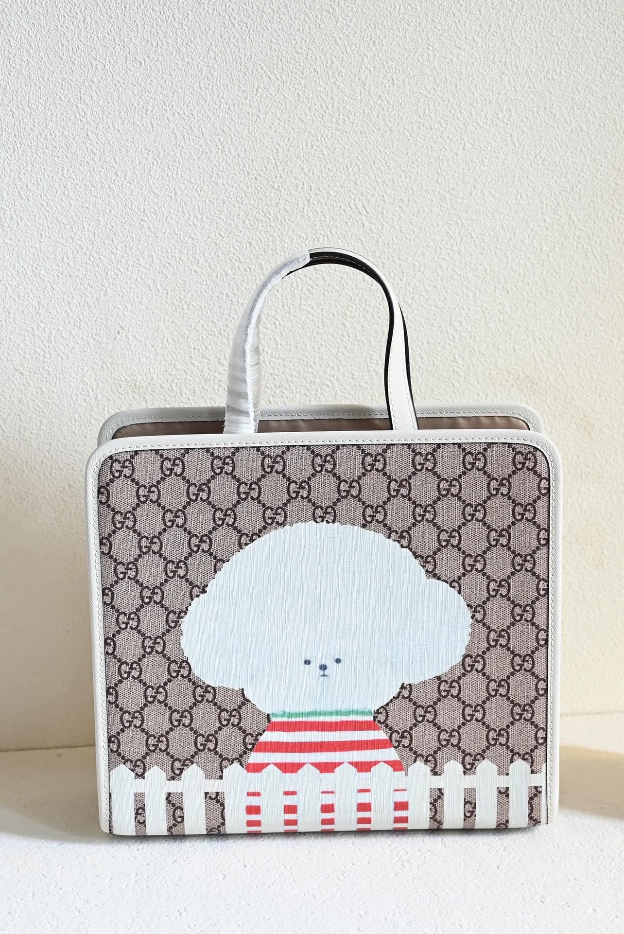 Gvc*1 CHILDREN’S DOG PRINT TOTE BAG