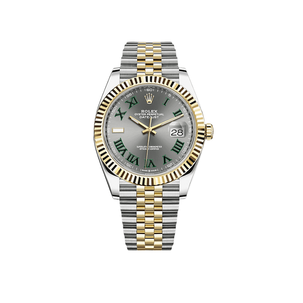 R01ex Datejust 41 126333 ‘Wimbledon’ Yellow Gold Stainless Steel Slate Jubilee (2025)