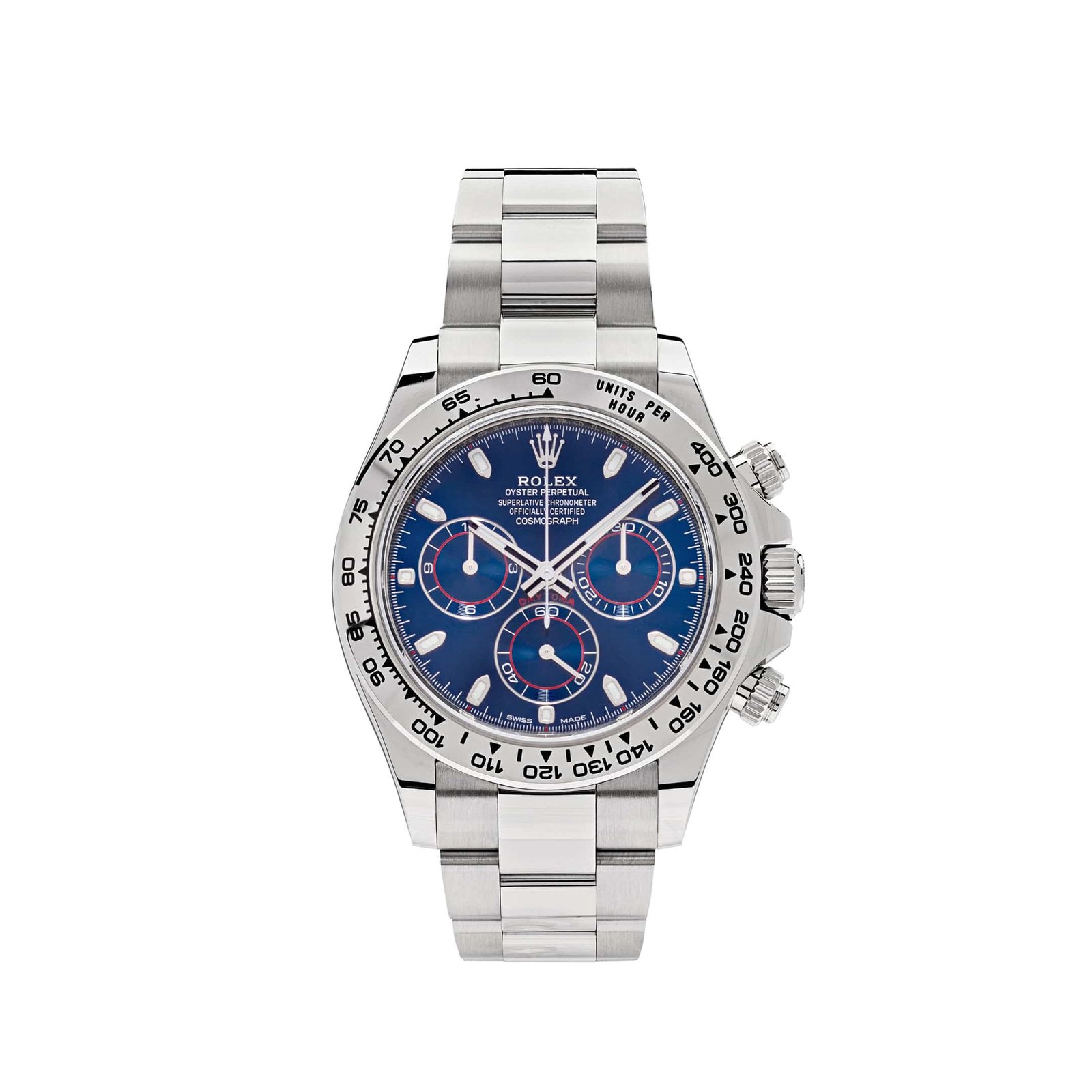 R01ex Daytona 116509 White Gold Blue Dial (2019)