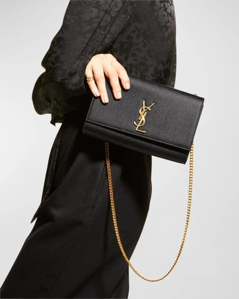 Sa1nt Lau*nt Kate Medium Y51 Crossbody Bag in Grained Leather