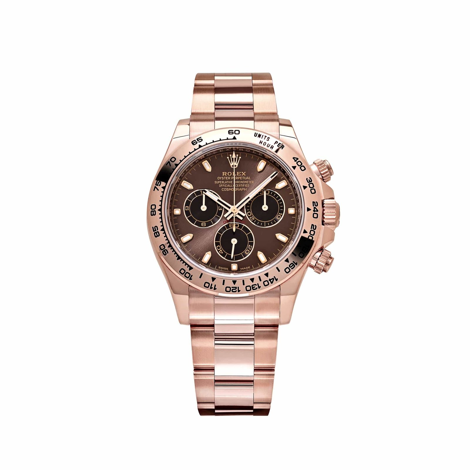 R01ex Daytona 116505 Rose Gold Chocolate Brown Dial
