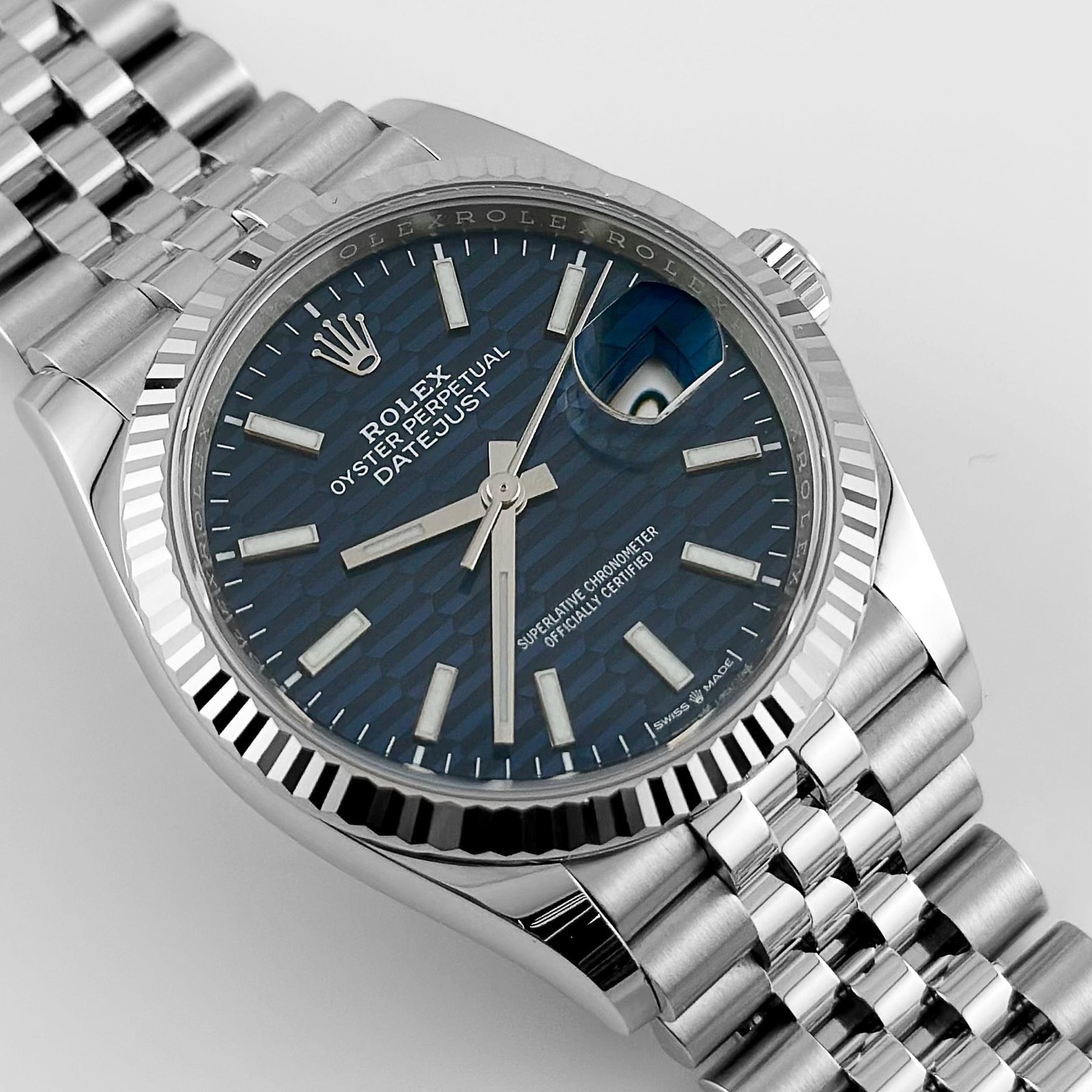 R01ex Datejust 36 126234 Stainless Steel Blue Motif Dial Jubilee (2023)