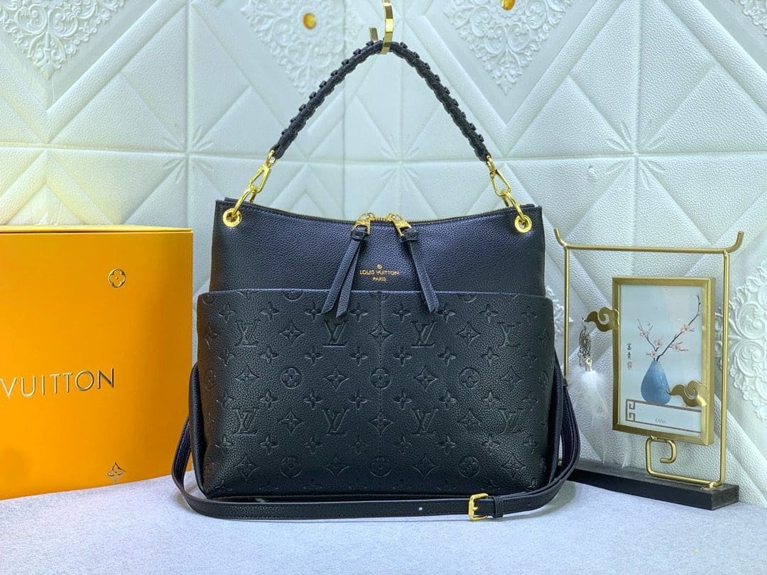 L0vis Vvtt0n MAIDA HOBO MONOGRAM EMPREINTE LEATHER IN BLACK