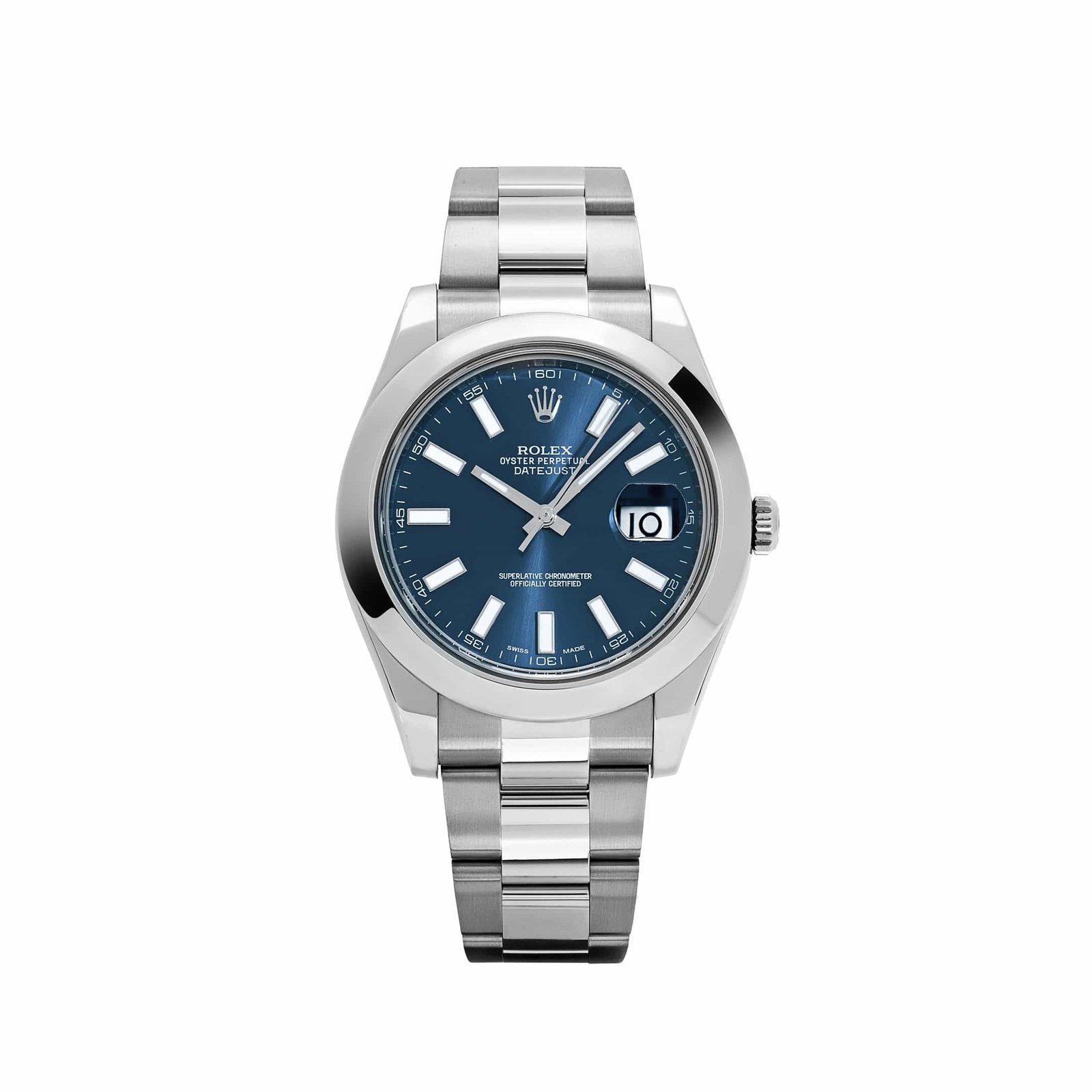 R01ex Datejust 41 116300 Stainless Steel Blue Dial Oyster