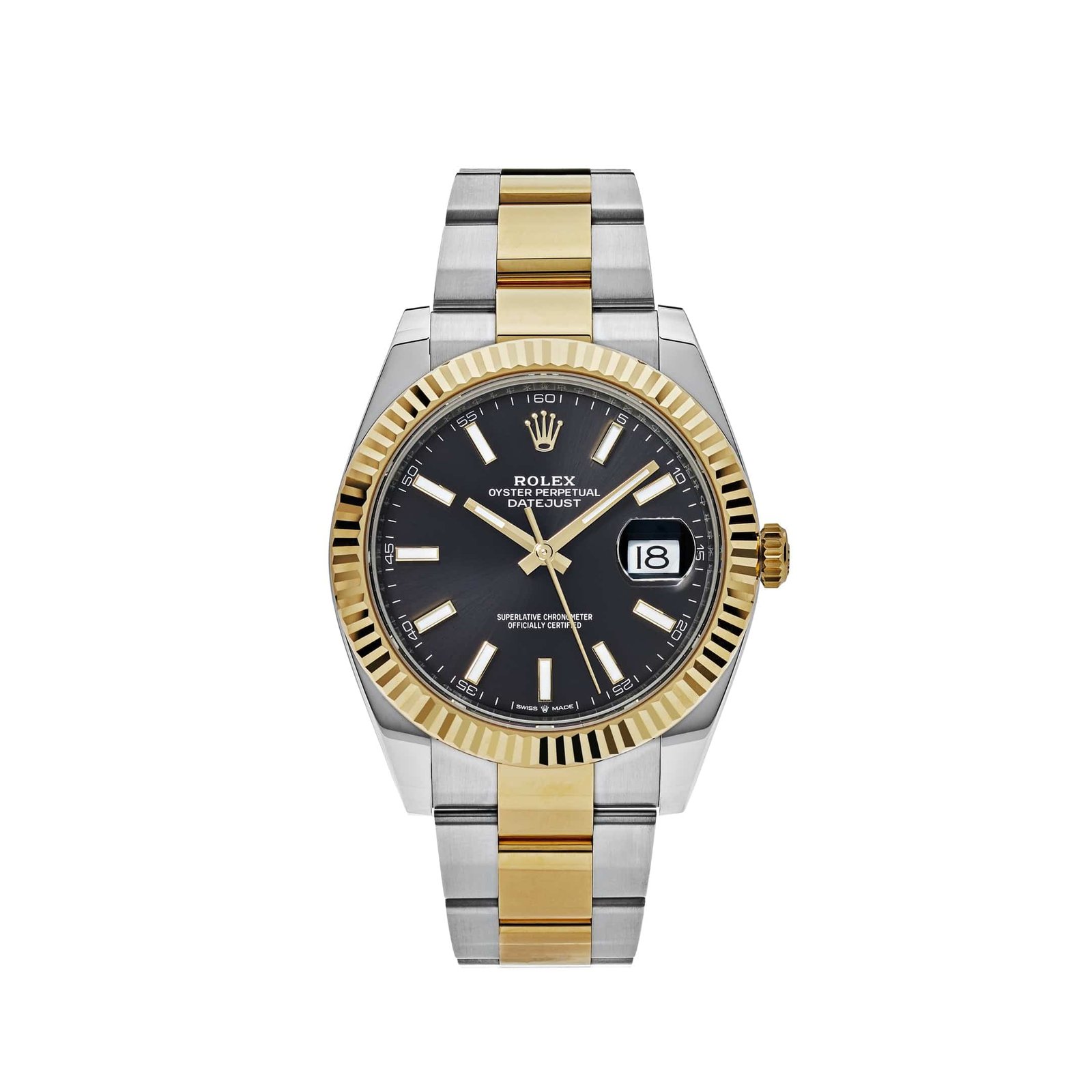 R01ex Datejust 41 126333 Yellow Gold Stainless Steel Black Dial Oyster (2024)