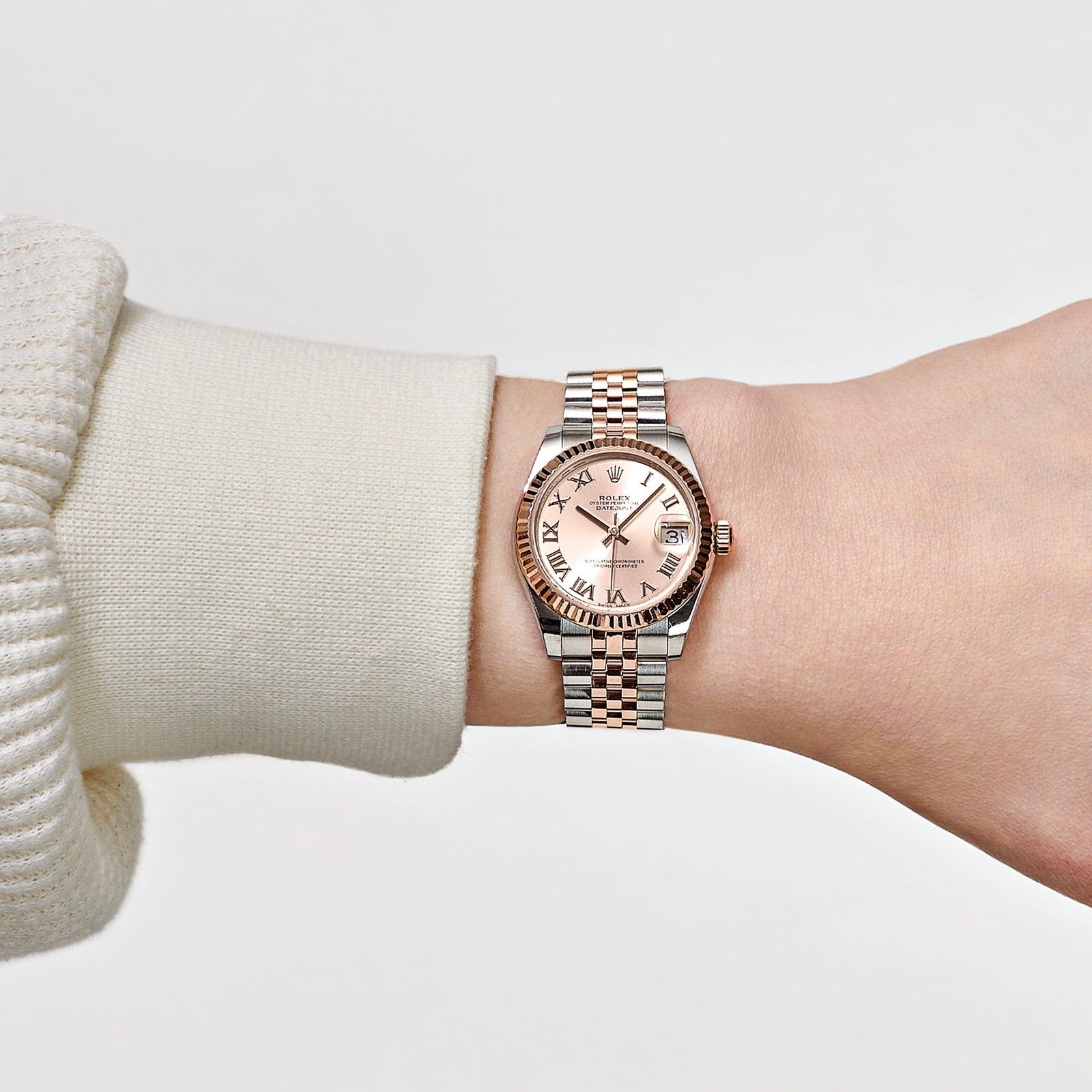 R01ex Datejust 31 178271 ‘Ladies’ Rose Gold Stainless Steel Sundust Dial