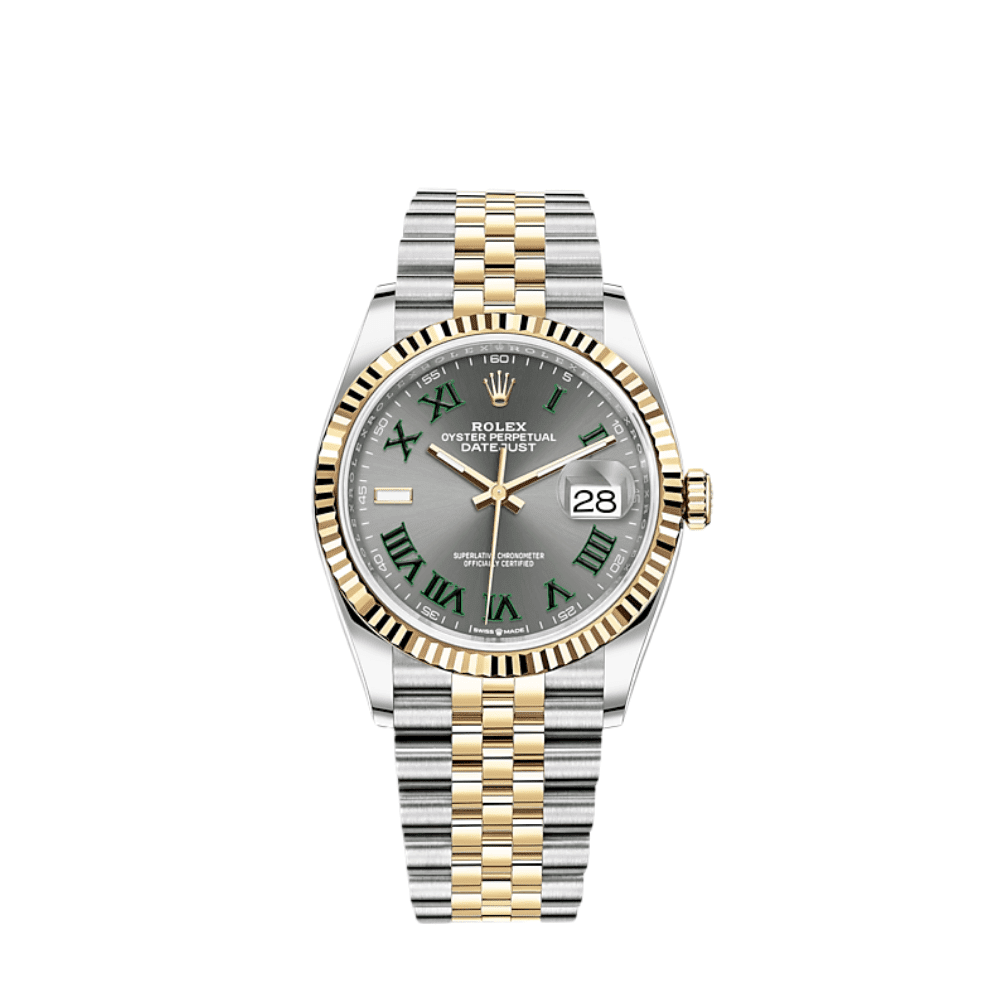 R01ex Datejust 36 126233 ‘Wimbledon’ Stainless Steel Yellow Gold Slate Dial Jubilee (2021)