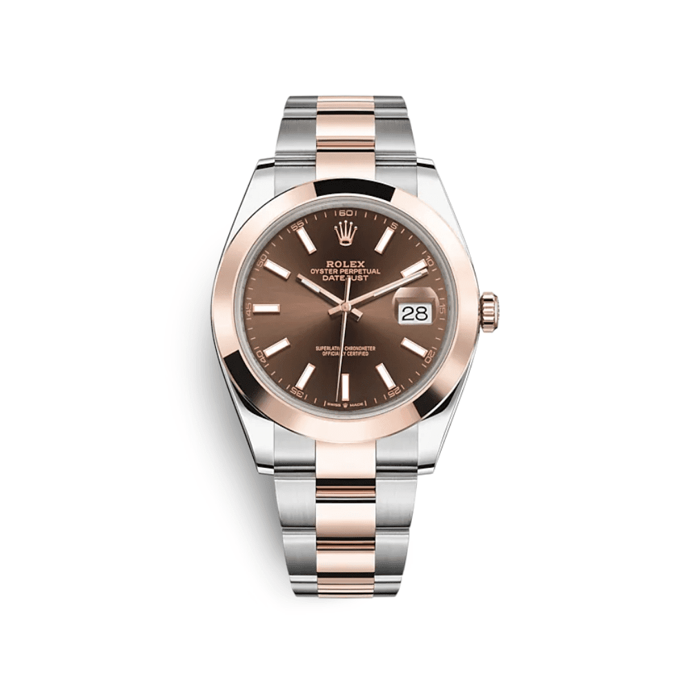 R01ex Datejust 41 126301 Stainless Steel Rose Gold Chocolate Dial (New 2025)