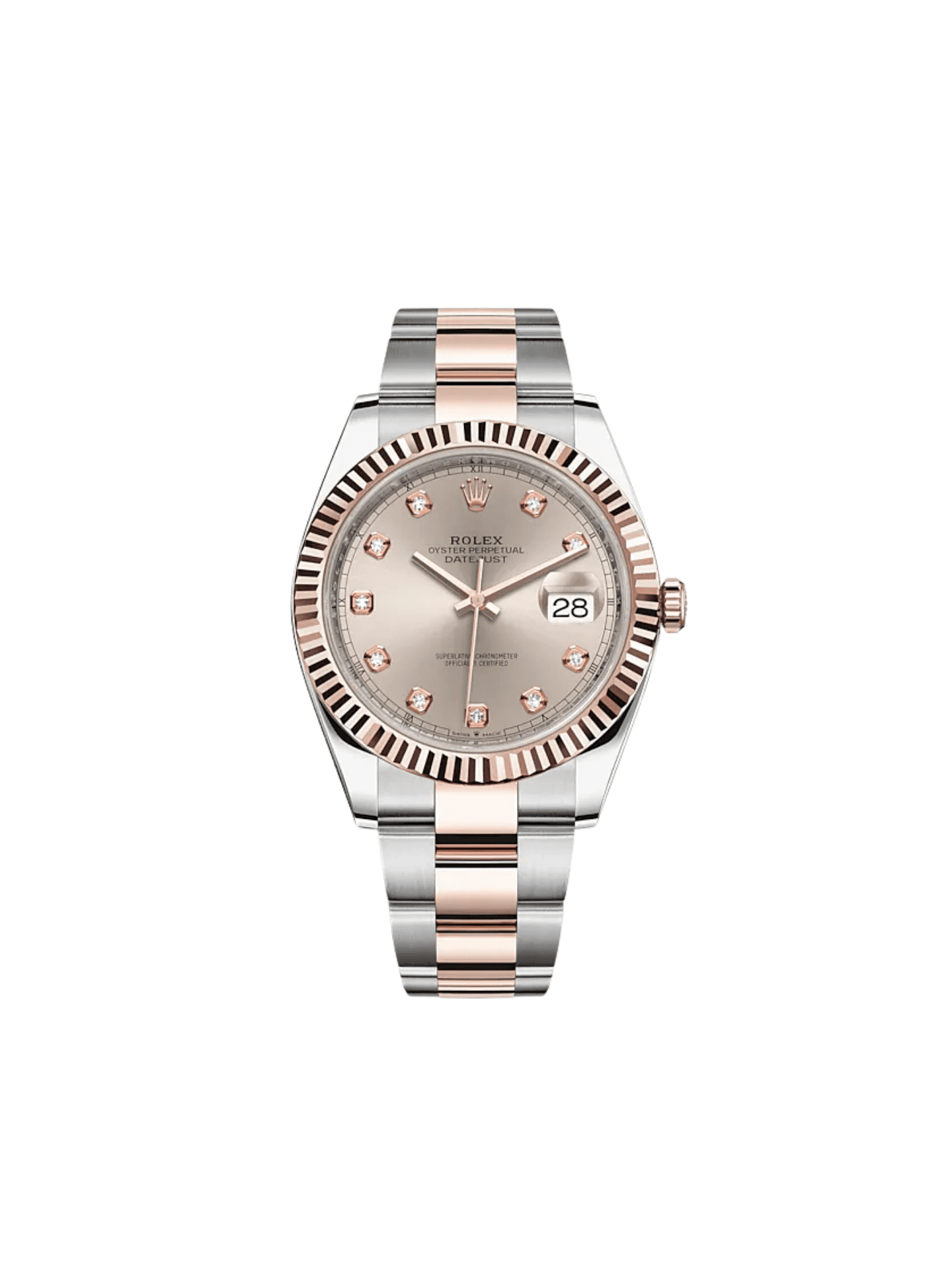 R01ex Datejust 41 126331 Rose Gold Stainless Steel Sundust D1am0nd Dial (2022)