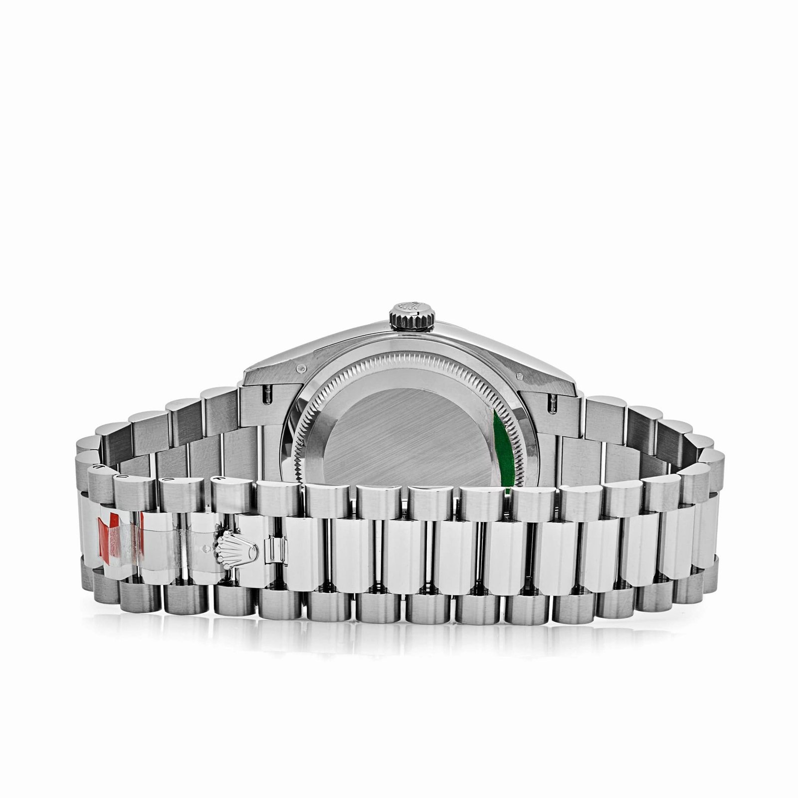 R01ex Day-Date 36 128239 White Gold Pink Opal D1am0nd Roman Numerals Dial