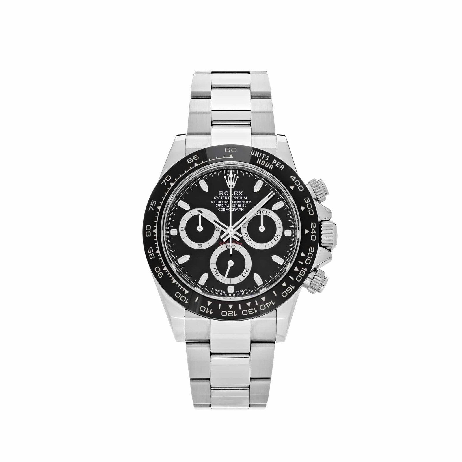 R01ex Daytona 116500LN Stainless Steel Black Dial