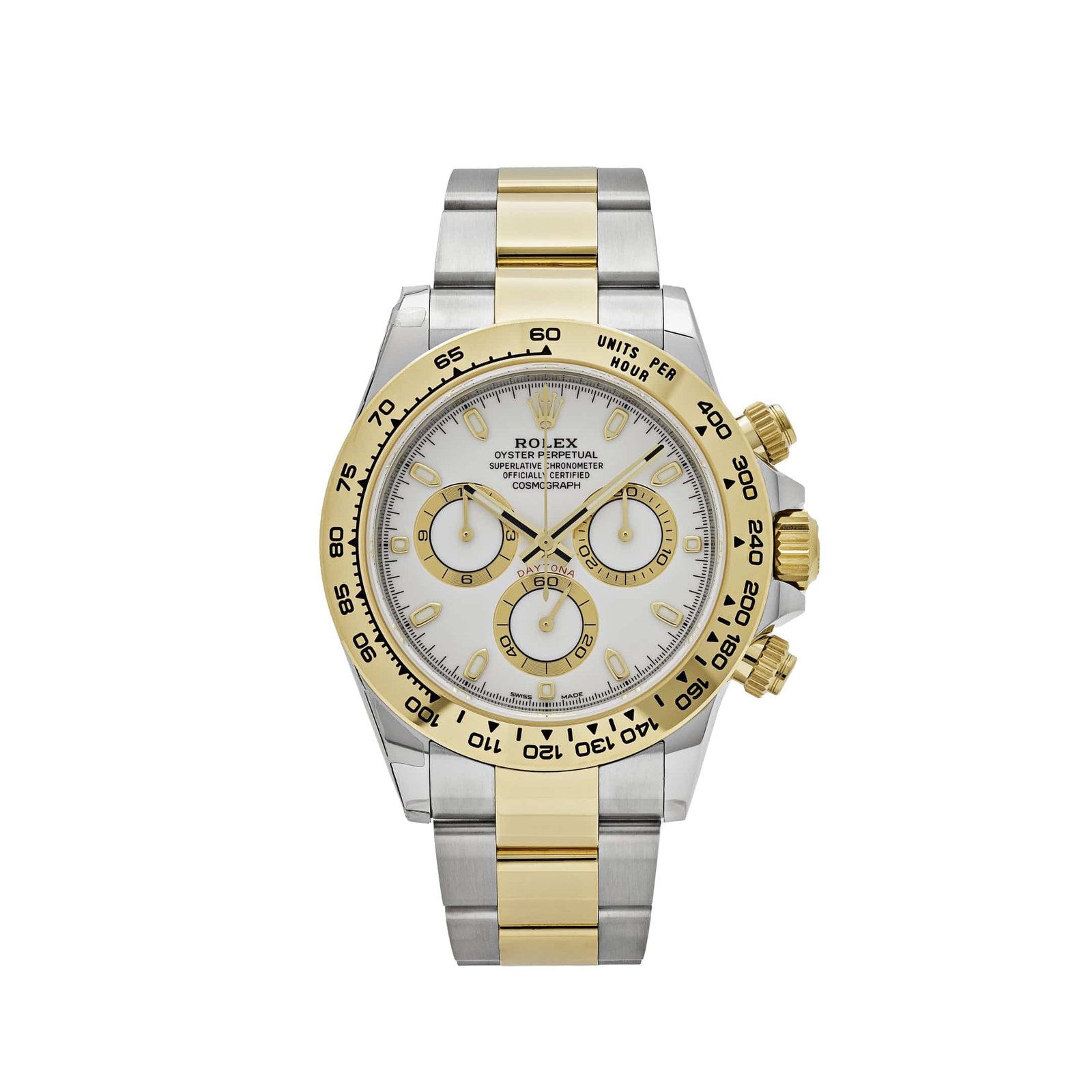 R01ex Daytona 116503 Two-Tone Yellow Gold Stainless Steel White Dial (2020)