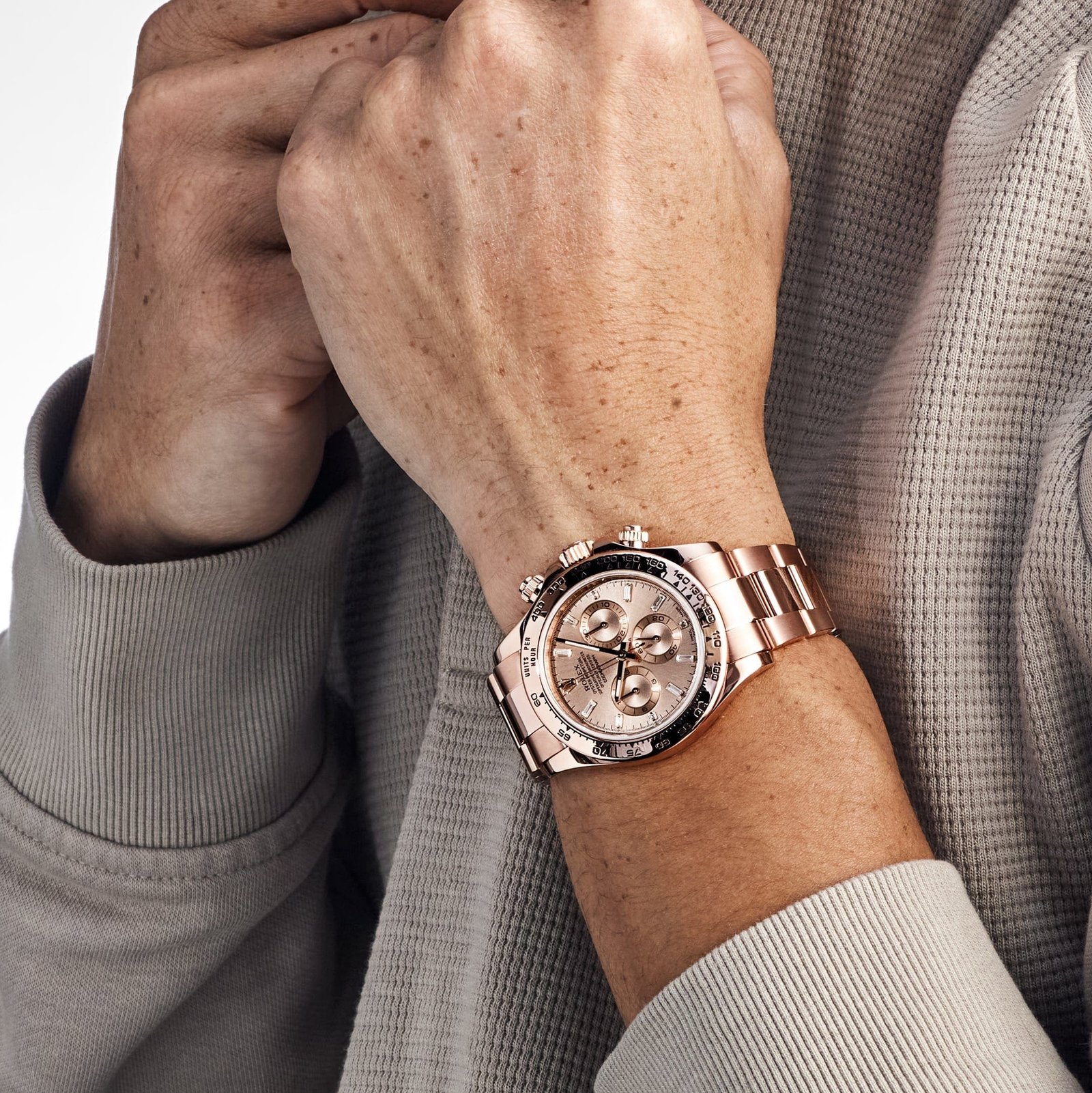 R01ex Daytona 116505 Rose Gold Sundust D1am0nd Baguette Dial (2015)