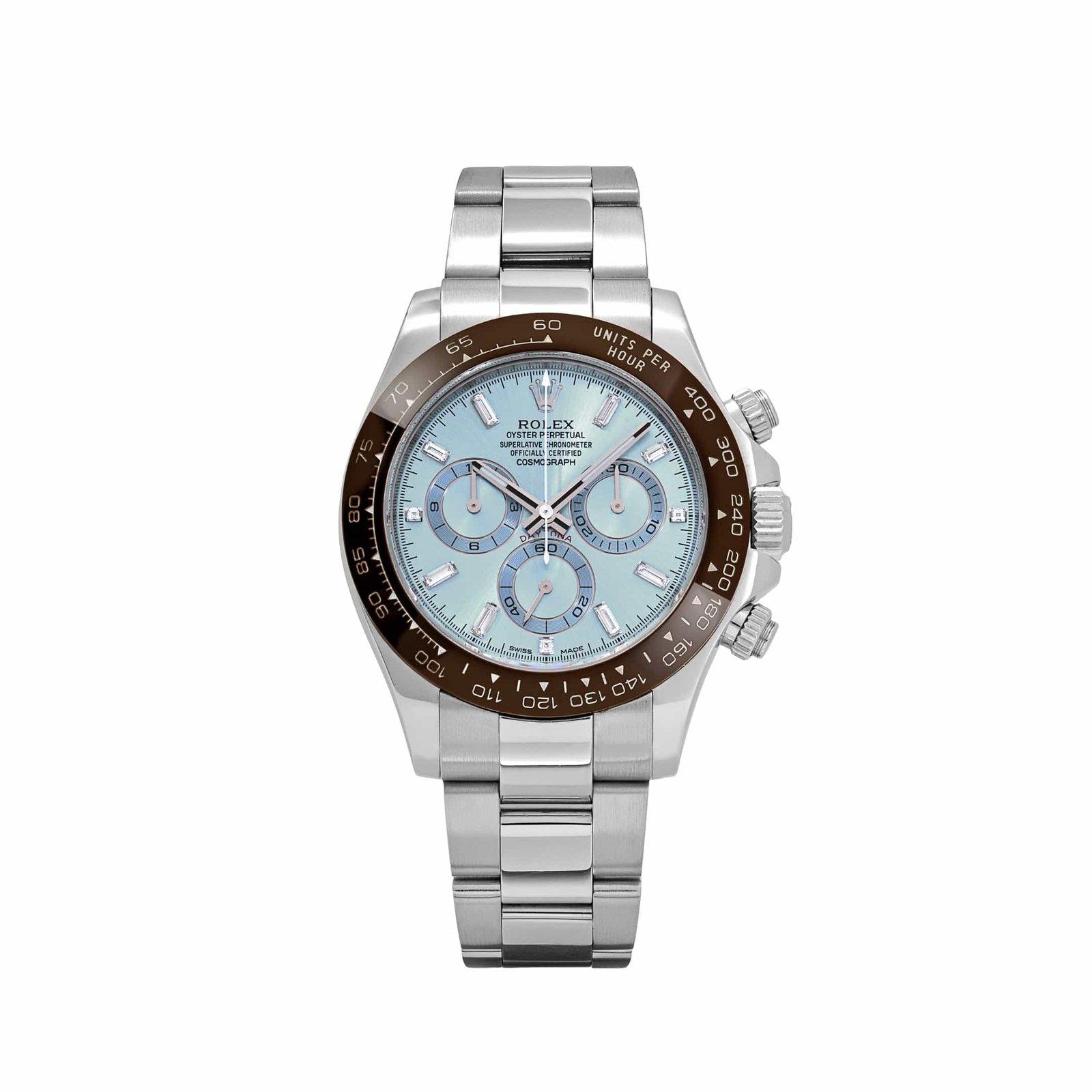 R01ex Daytona 116506 Platinum Ice Blue Baguette D1am0nd Dial (2020)