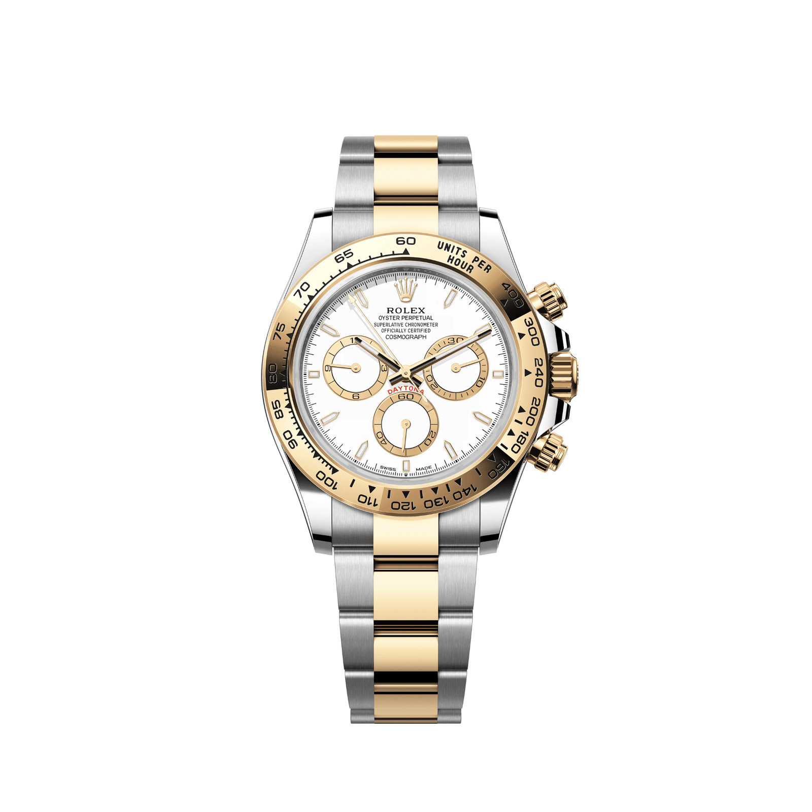 R01ex Daytona 126503 Yellow Gold Stainless Steel White Dial (2024)