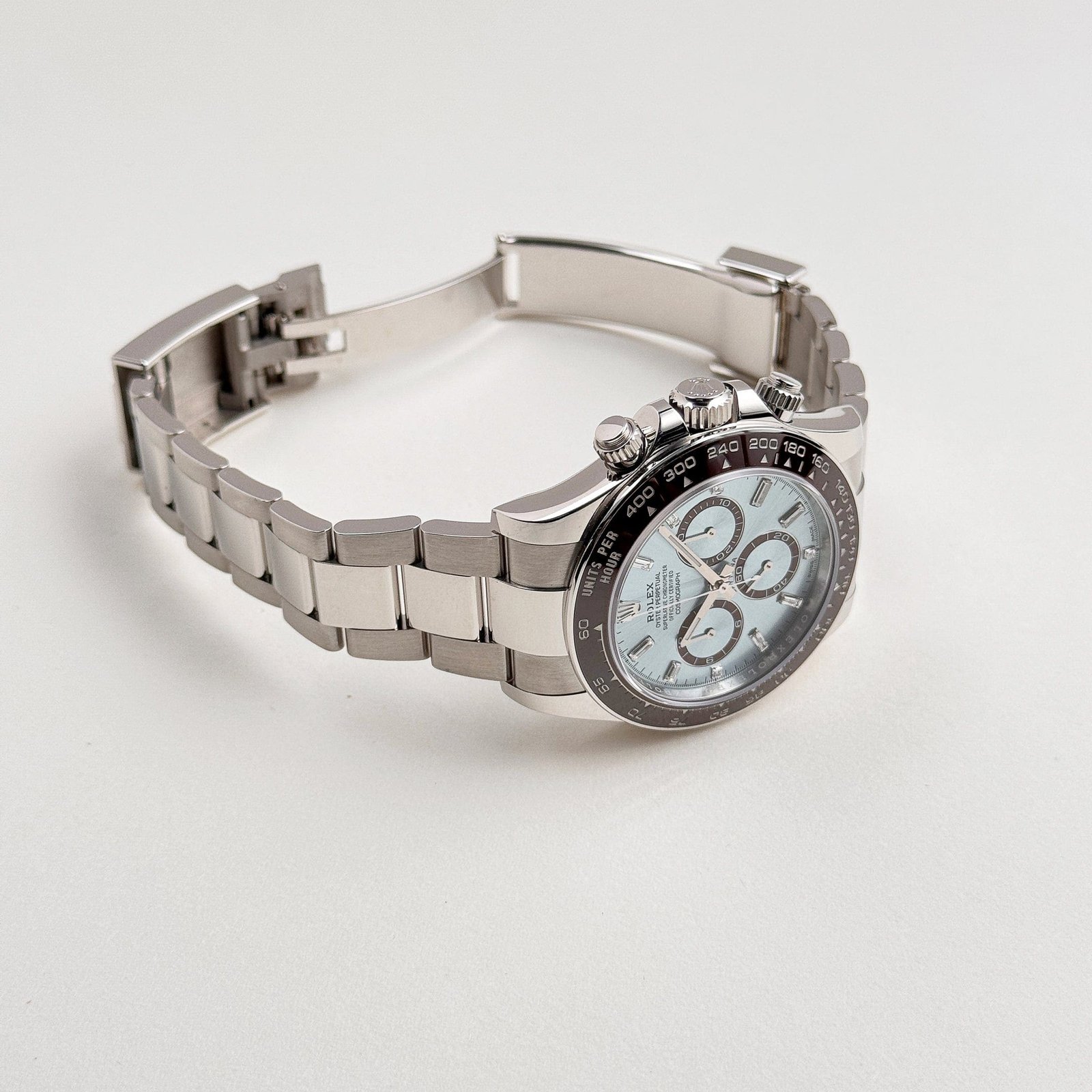R01ex Daytona 126506 Platinum Ice Blue Baguette Dial (2024)