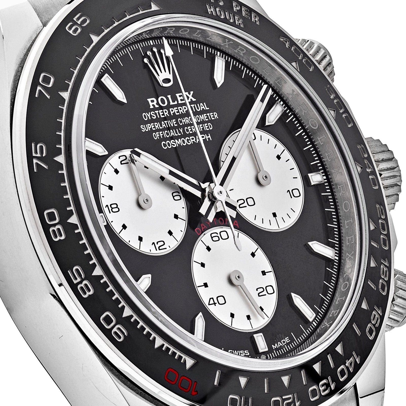 R01ex Daytona 126529LN ‘Le Mans’ White Gold Black Dial 40 mm