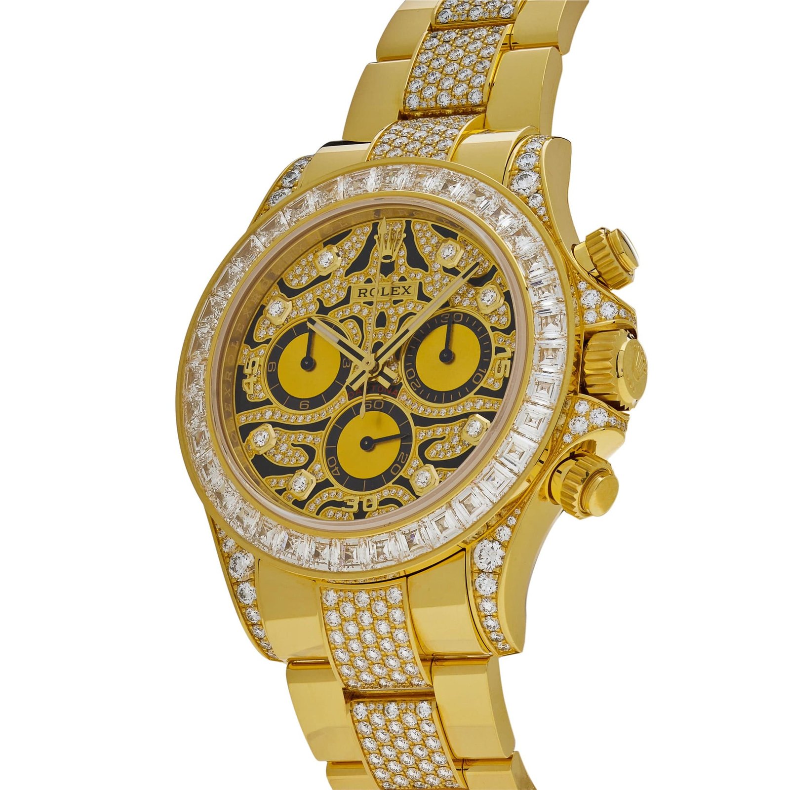 R01ex Daytona ‘Eye of the Tiger’ 116598TBR Yellow Gold D1am0nd Accents