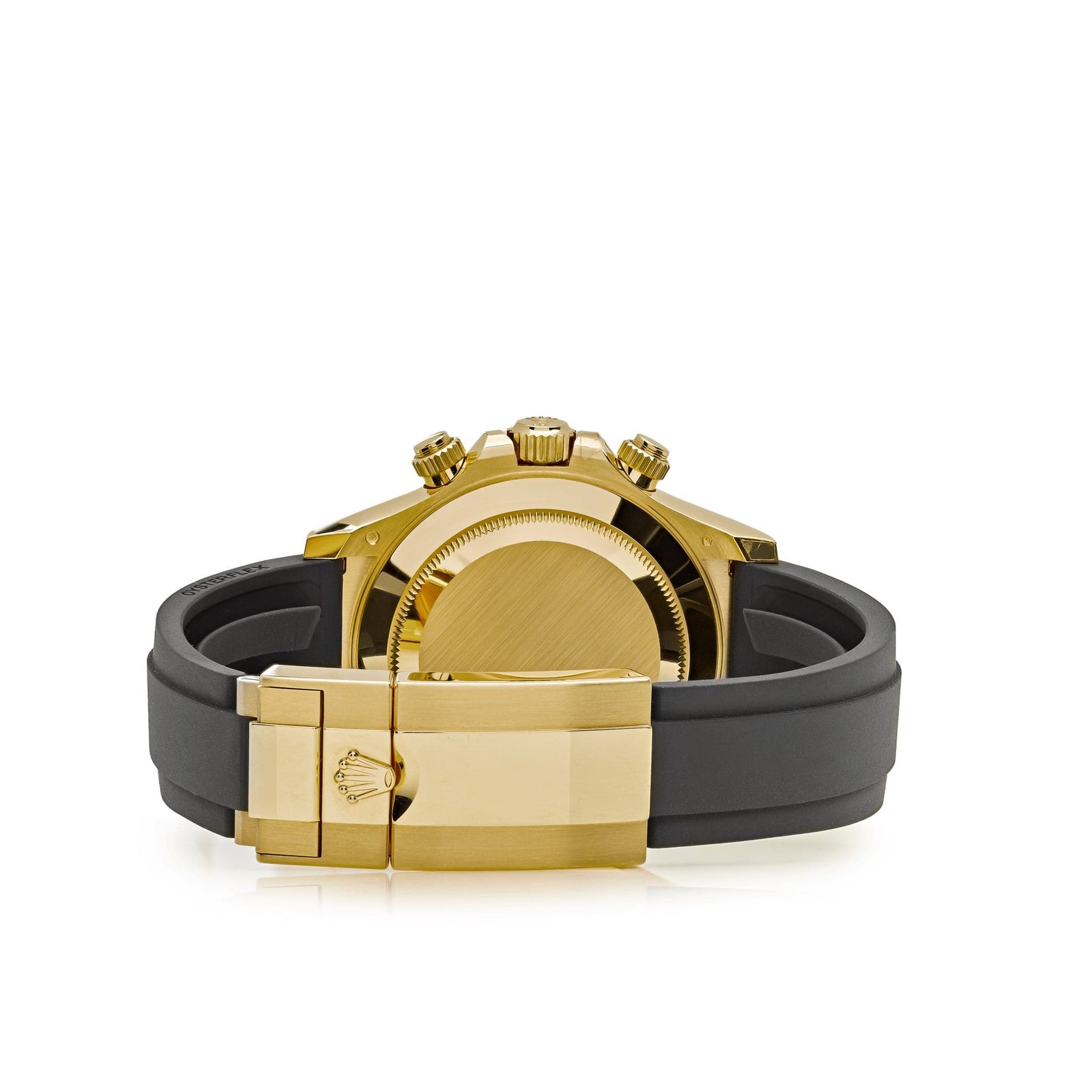 R01ex Daytona 116588SACO Yellow Gold Orange Sapphire Bezel Black D1am0nd Dial
