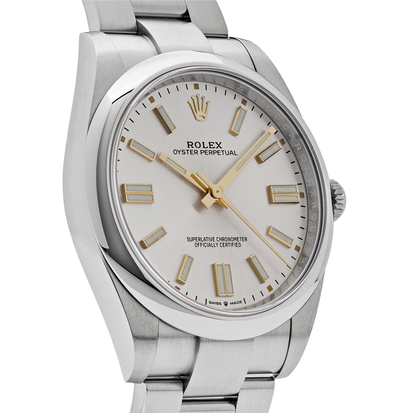 R01ex Oyster Perpetual 41 124300 Stainless Steel Silver Dial (2024)
