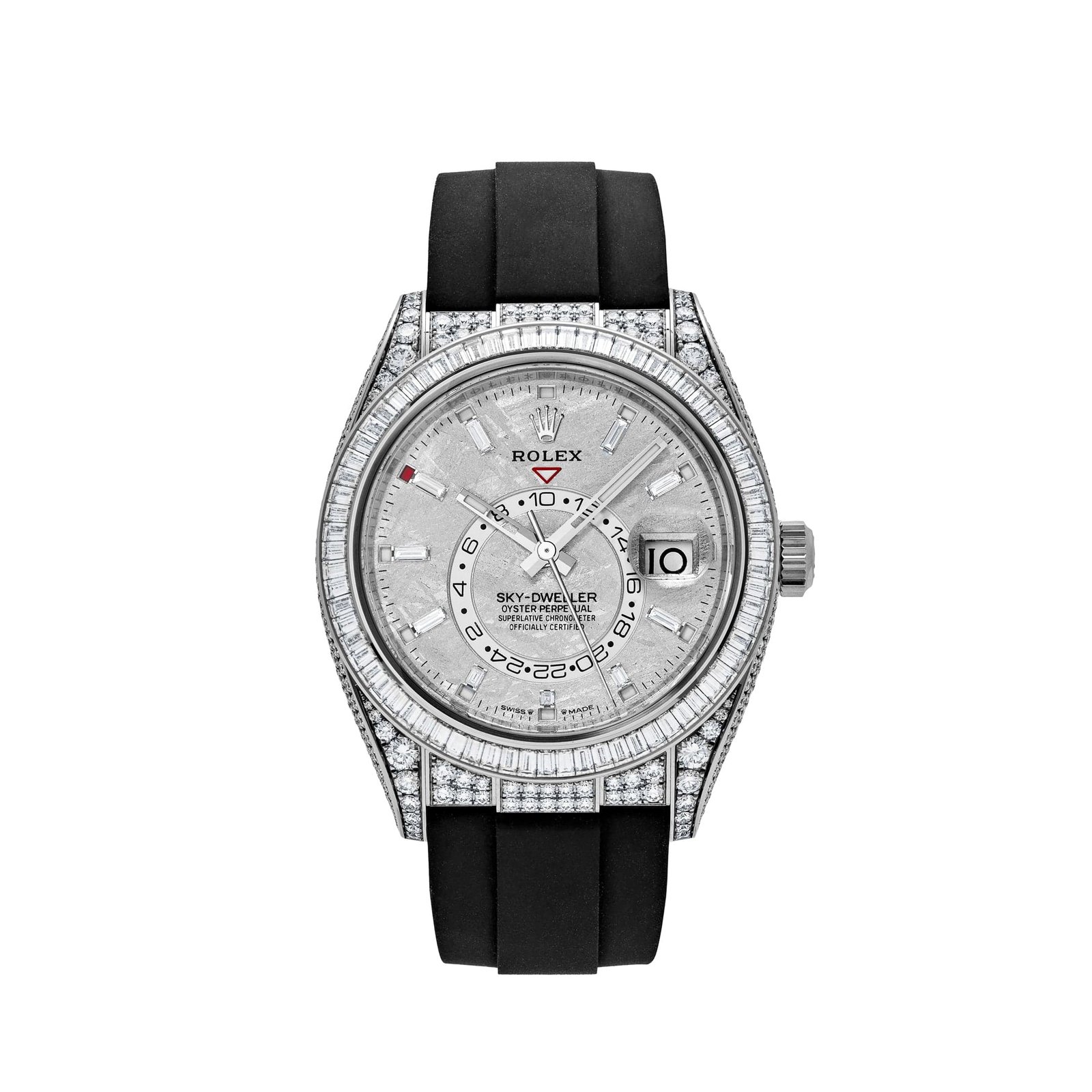 R01ex Sky-Dweller 336259TBR White Gold Meteorite Dial D1am0nd Bezel and Case