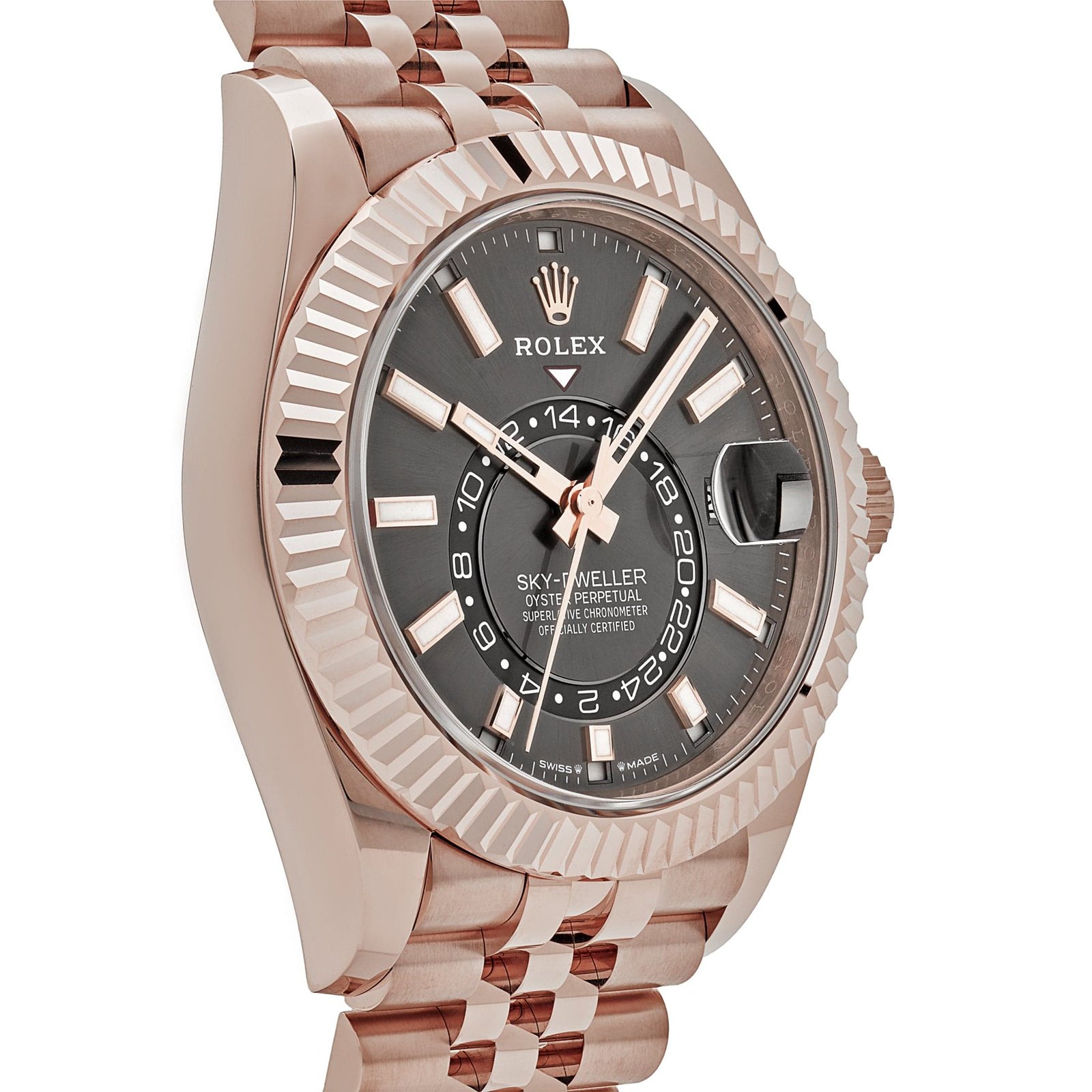 R01ex Sky-Dweller 336935 Everose Gold Slate Dial Jubilee