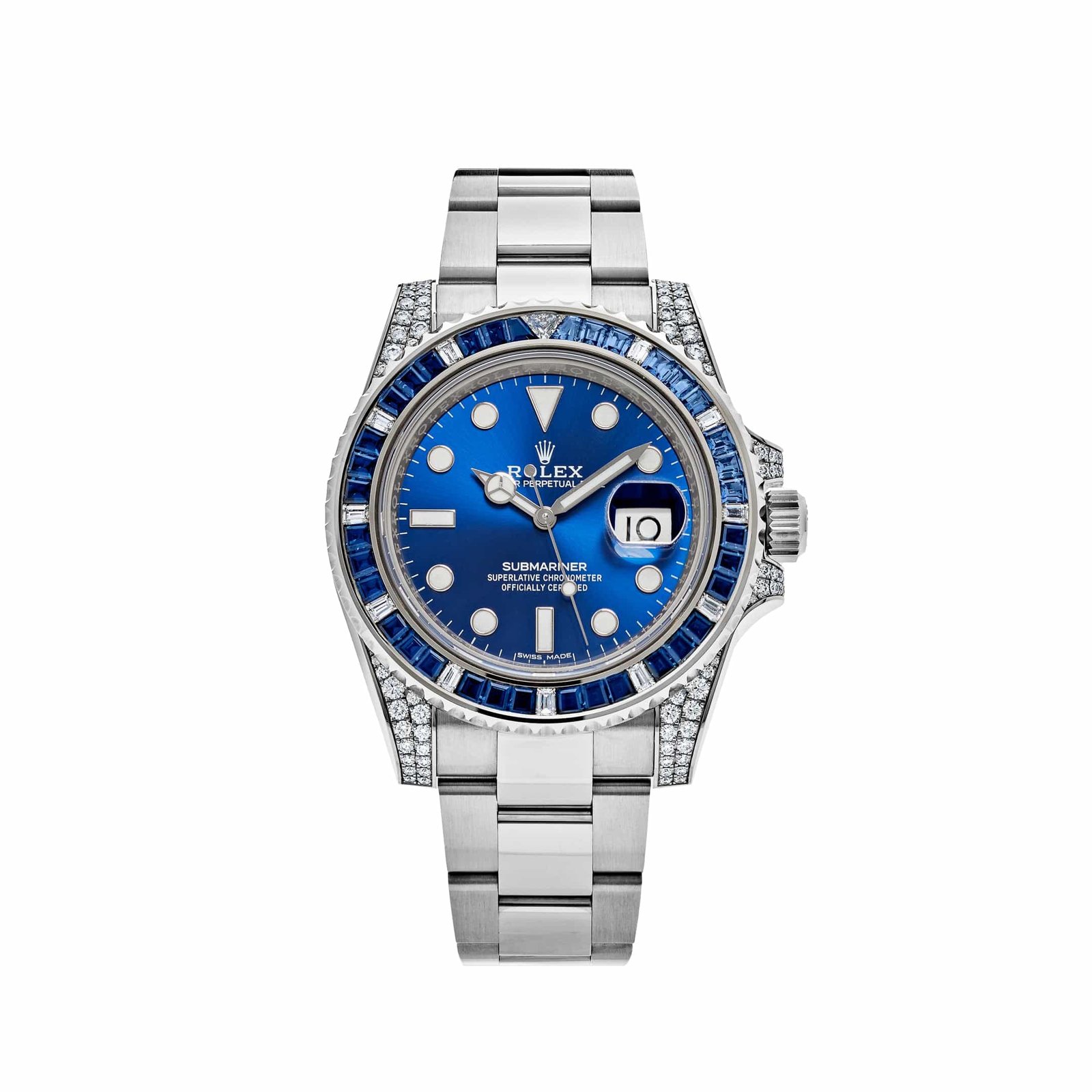 R01ex Submariner Date 116659SABR White Gold Blue Dial Sapphire D1am0nd Bezel