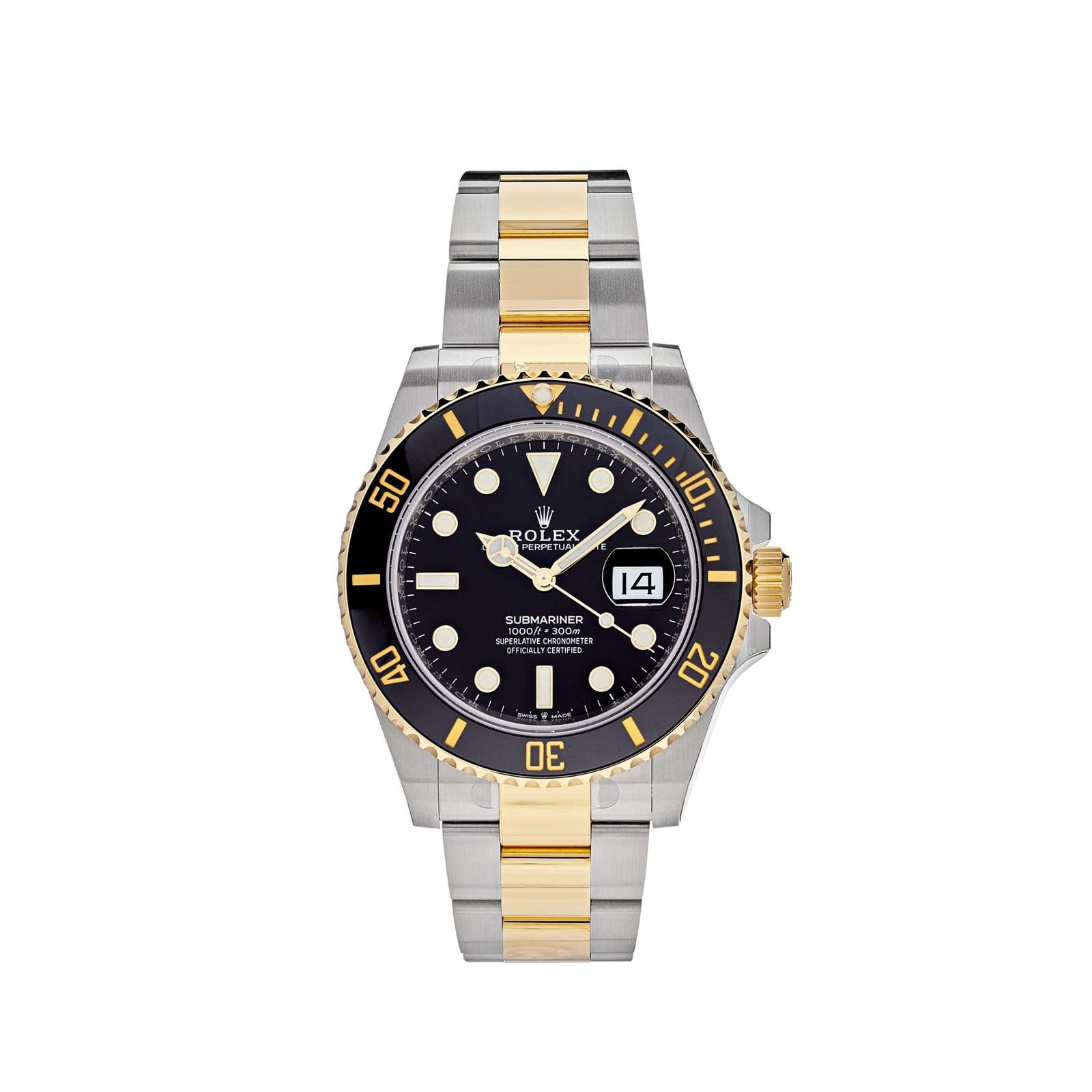 R01ex Submariner Date 126613LN Stainless Steel Yellow Gold Black Dial (2024)