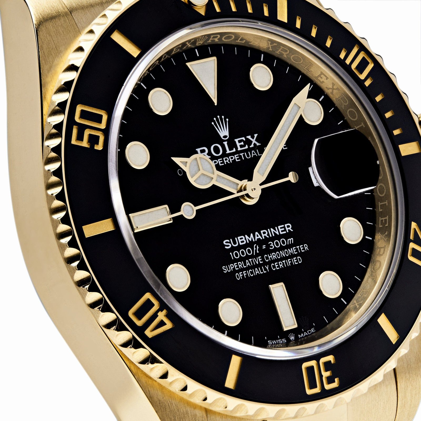 R01ex Submariner Date 126618LN Yellow Gold Black Dial (2025)