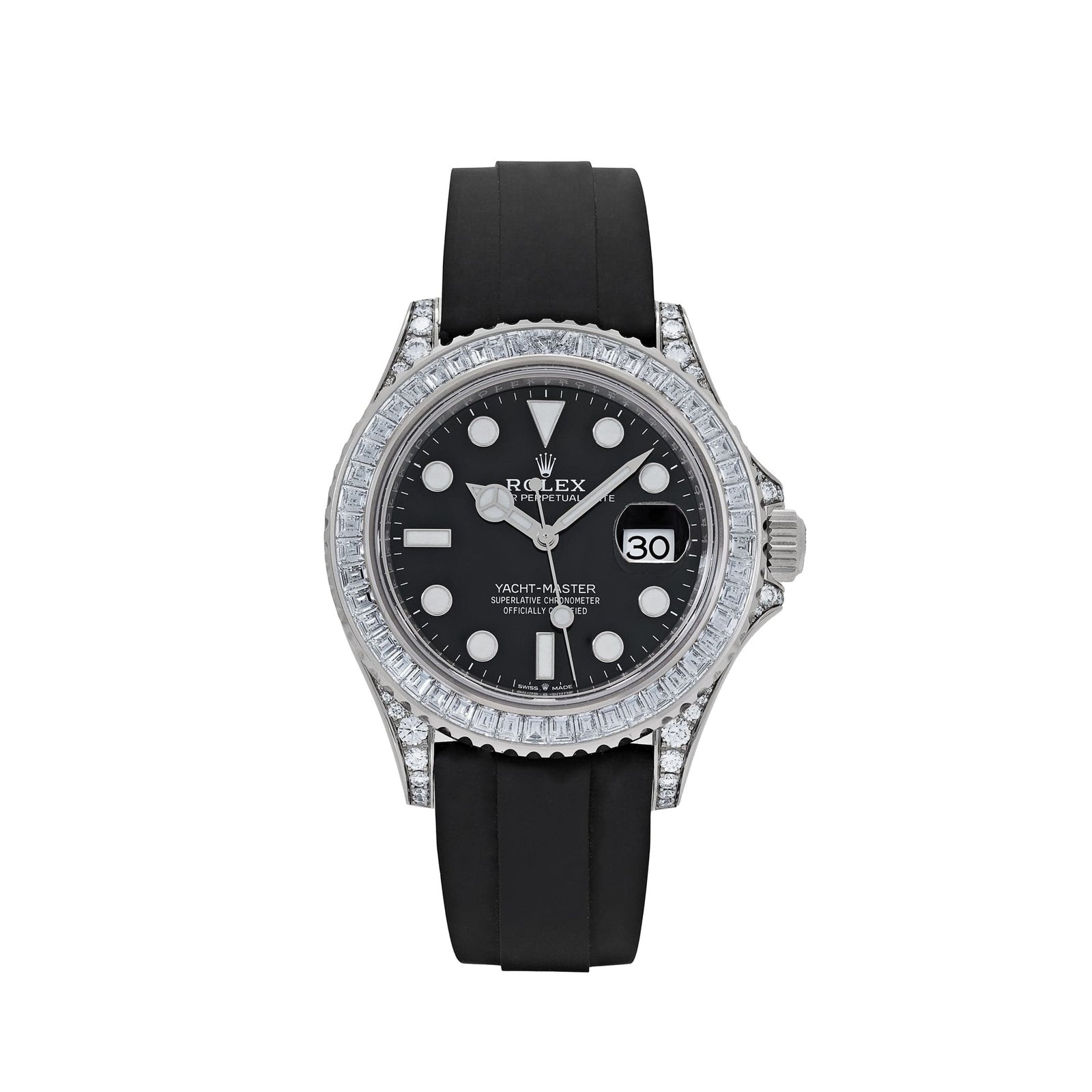 R01ex Yacht-Master 42 226679TBR White Gold Black Dial D1am0nd Bezel (2023)