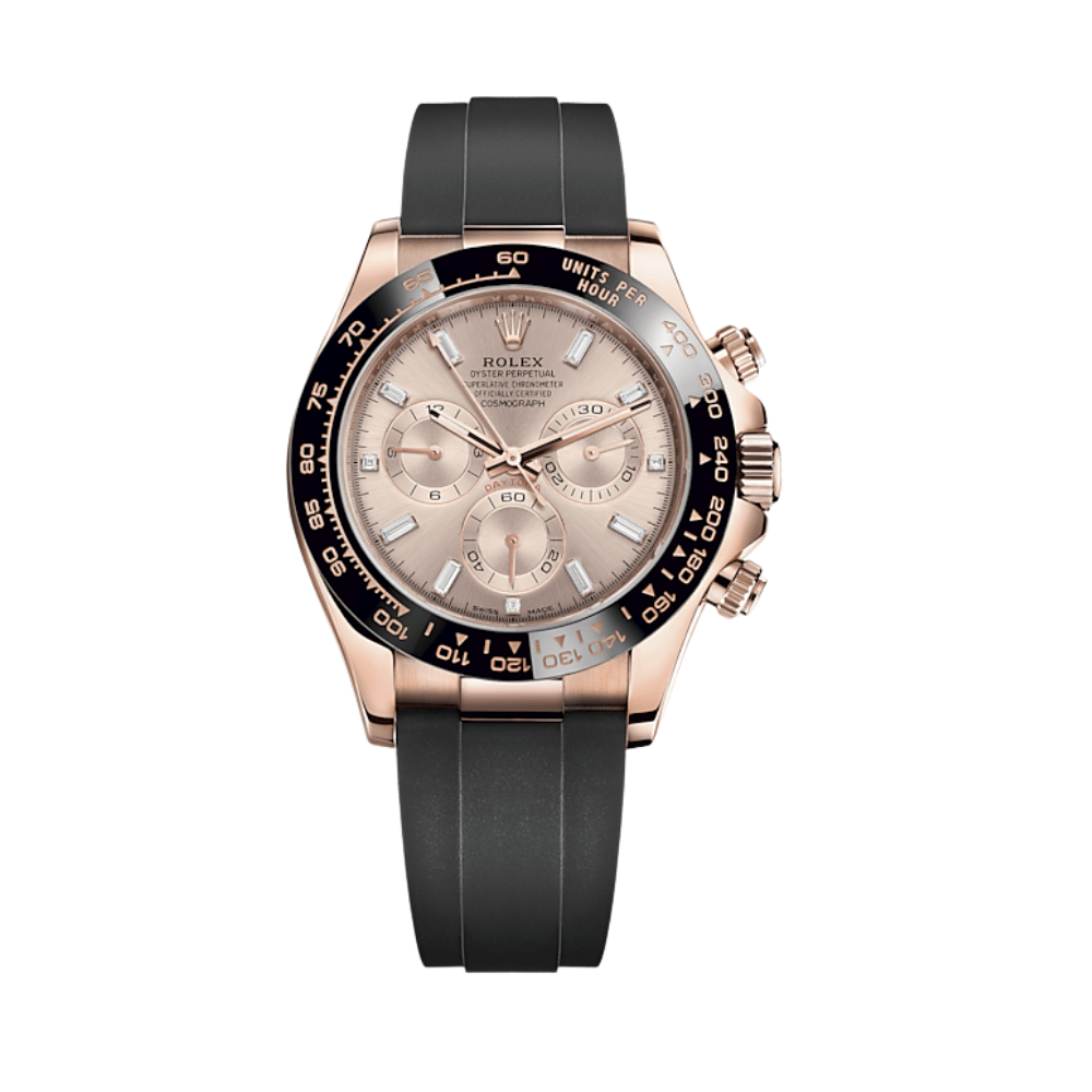 R01ex Daytona 116515LN Rose Gold Baguette D1am0nd Sundust Dial (2023)