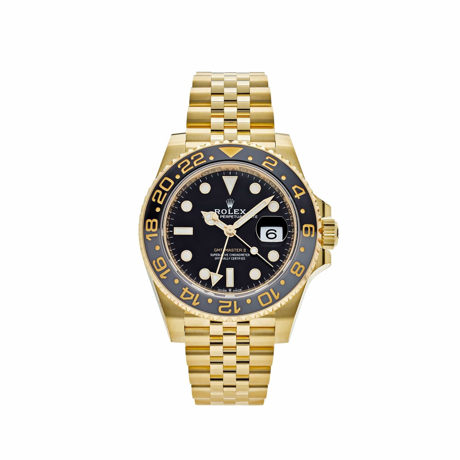 R01ex GMT-Master II 126718GRNR Yellow Gold Black Dial Jubilee (2025)