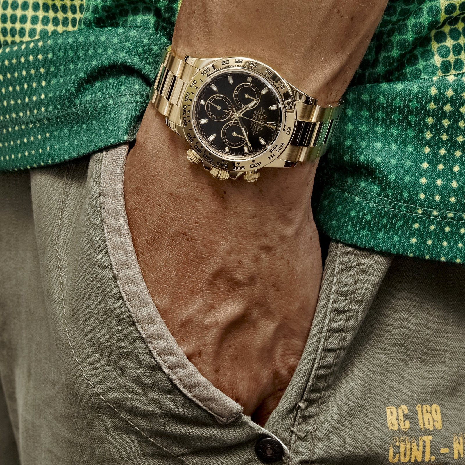 R01ex Daytona 116508 Yellow Gold Black Dial (2023)