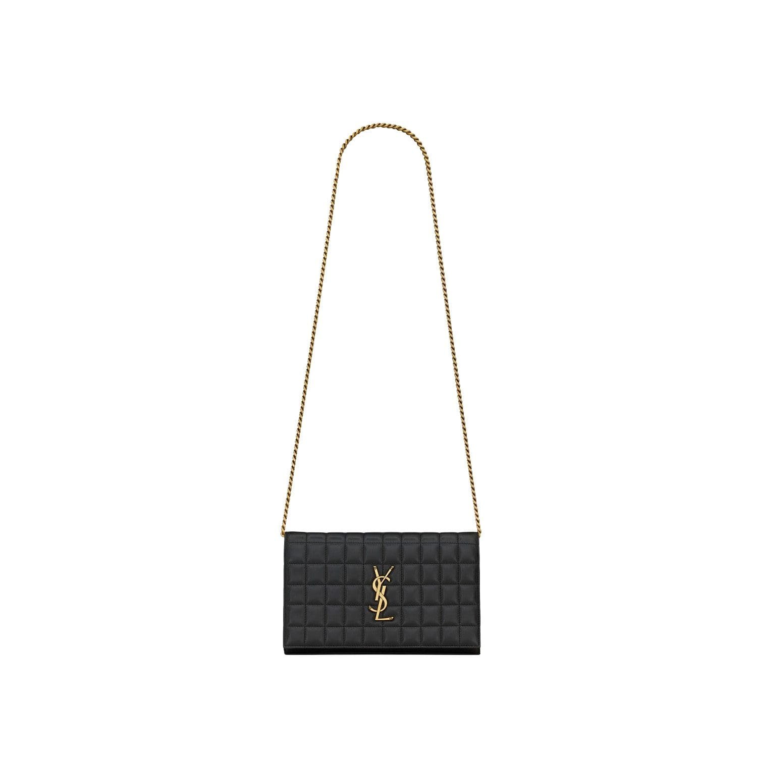 Sa1nt Lau*nt LAMBSKIN CASSANDRE CHAIN WALLET